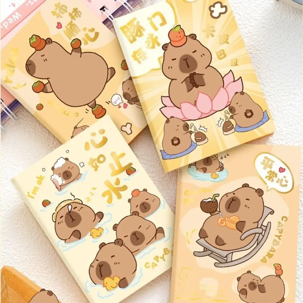 Thickening Capybara Notebook INS Memo Notes A7 Pocket Notepad Cartoon Portable Portable Mini Notebook School &office Supply