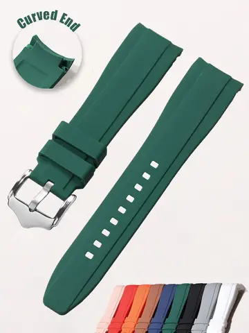 20mm 22mm cinturino in caucciù cinturino in silicone con estremità curva di alta qualità per Swatch per cinturino Omega Moonswatch cinturino impermeabile