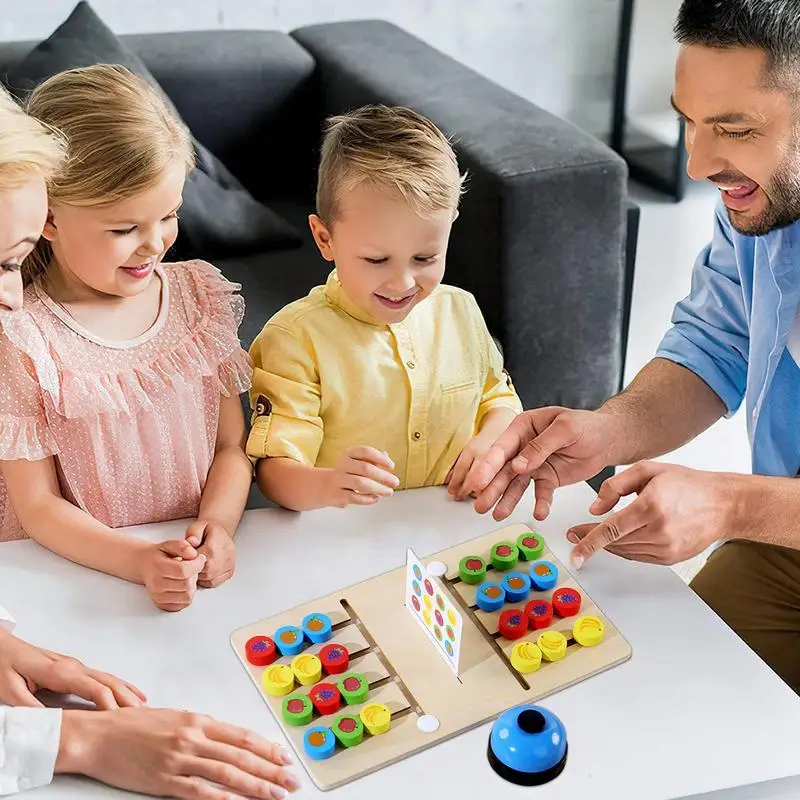 Gioco di abbinamento colori Puzzle in legno per bambini Giocattoli di apprendimento colorati Giochi di abbinamento divertenti per feste di compleanno Riunioni di famiglia