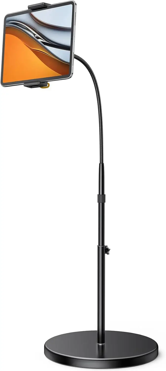 

Регулируемая напольная подставка для планшета на гибкой стойке для кровати, высота 63 дюйма и стабильное основание, совместимая с планшетами и телефонами диаметром 4,7–13 дюймов.