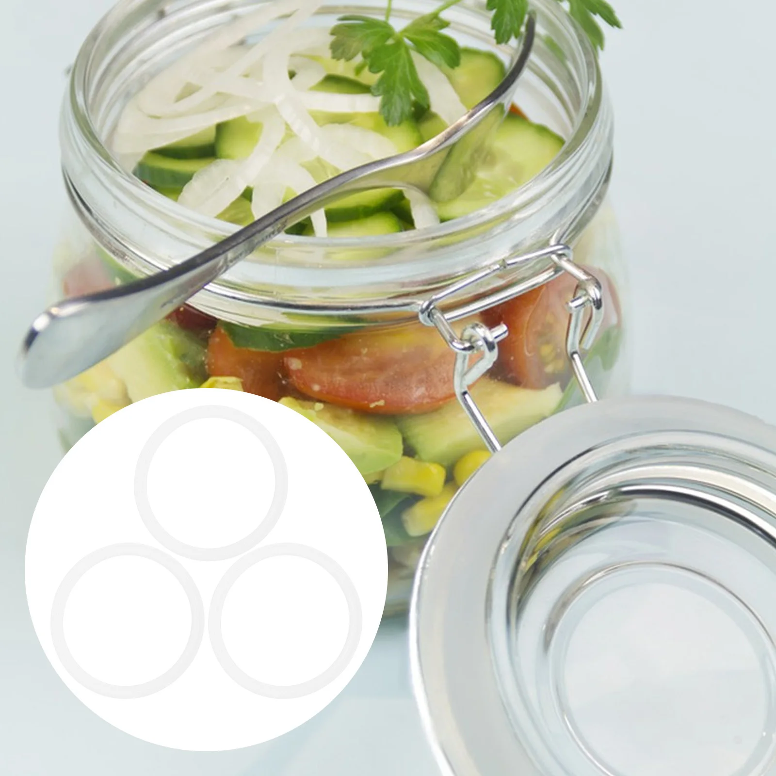 

3Pcs Silicone Replacement Seal Rings Flexible Elastic Bottle Lid Gaskets Leak Proof Insulated Container Accessories
