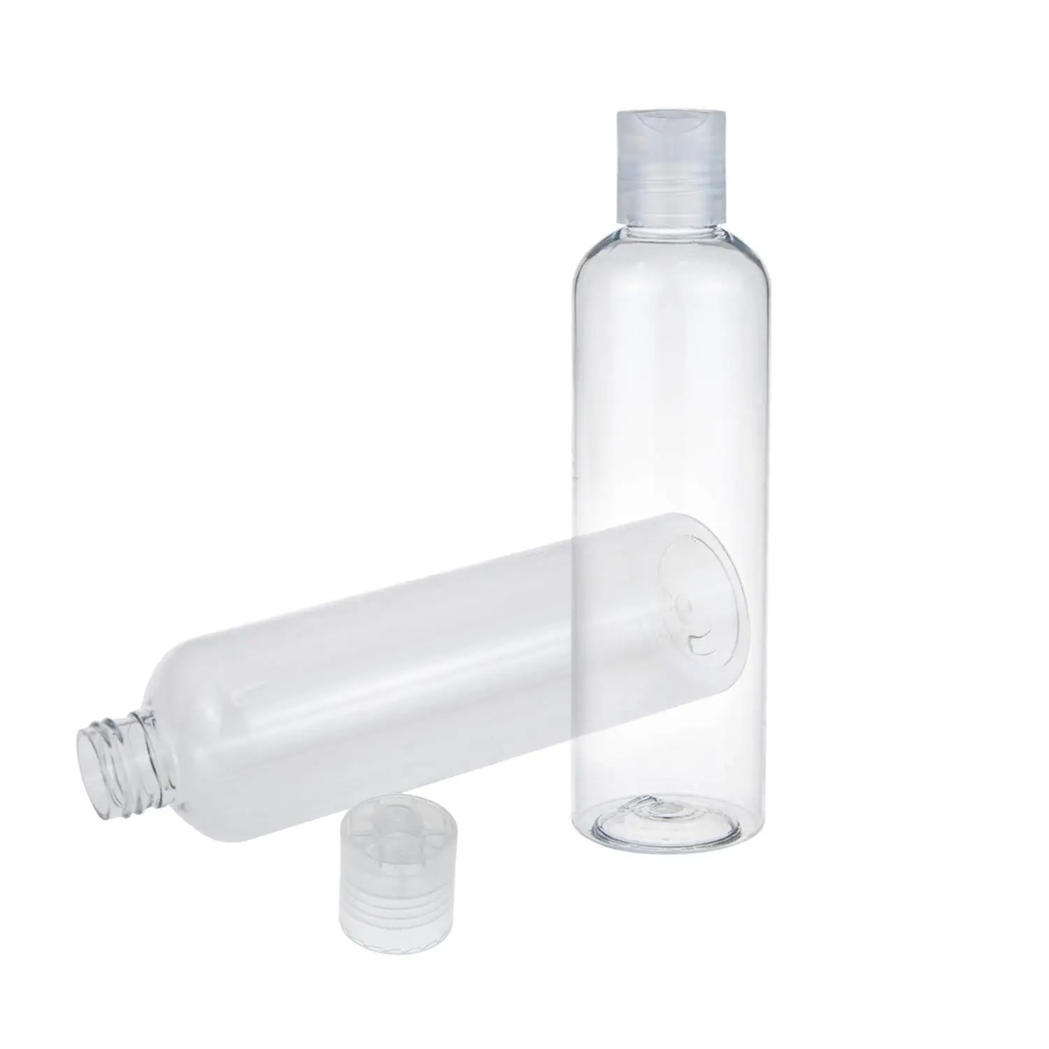 5/10 stücke durchsichtige Plastik reise flaschen mit Flip-Cap tragbare Behälter mit Trichter und Etiketten für Shampoo Conditioner Cosmet – Detail 1