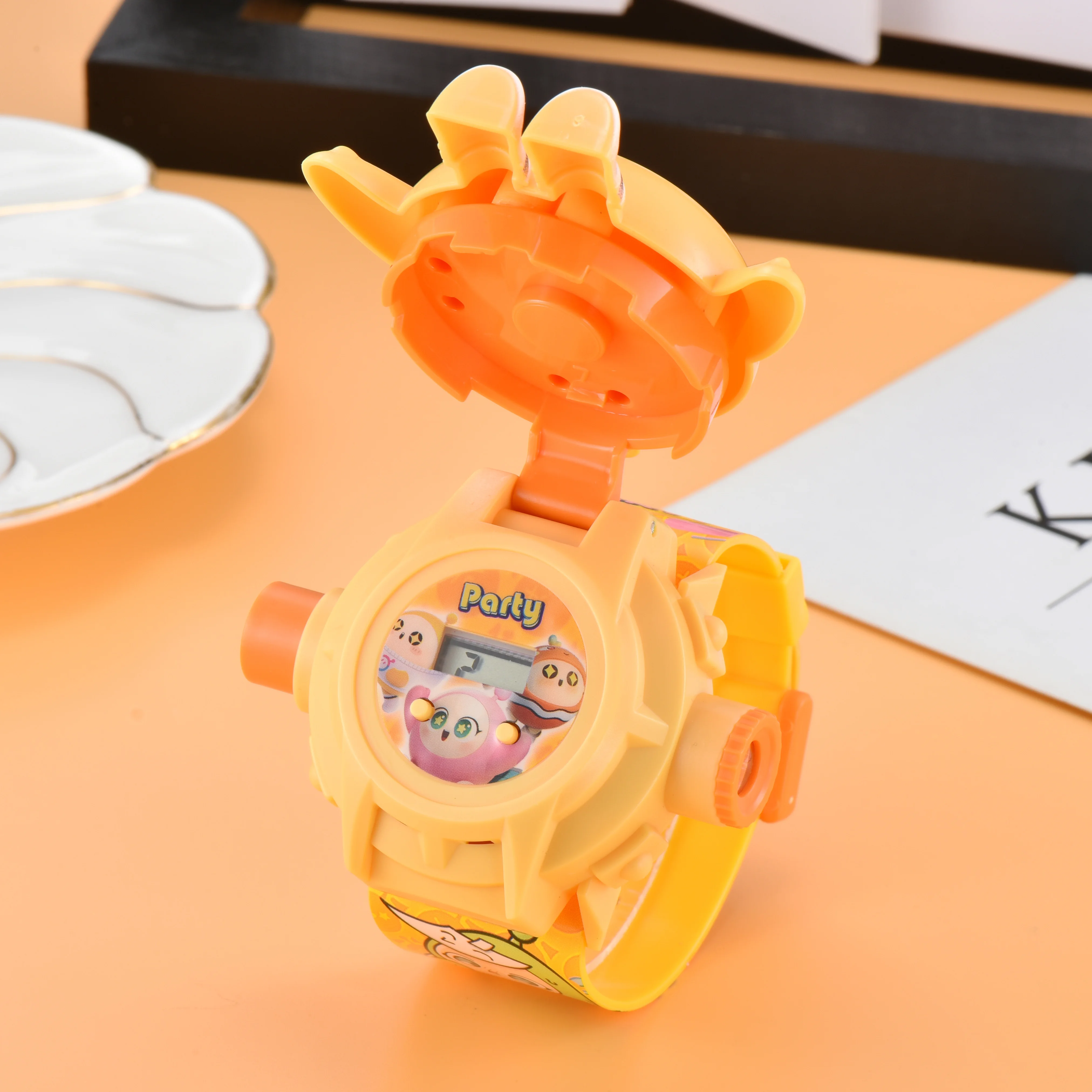 2024 nuevo reloj de proyección de unicornio lindo de dibujos animados de Anime con múltiples patrones para elegir reloj con linterna para niños y niñas