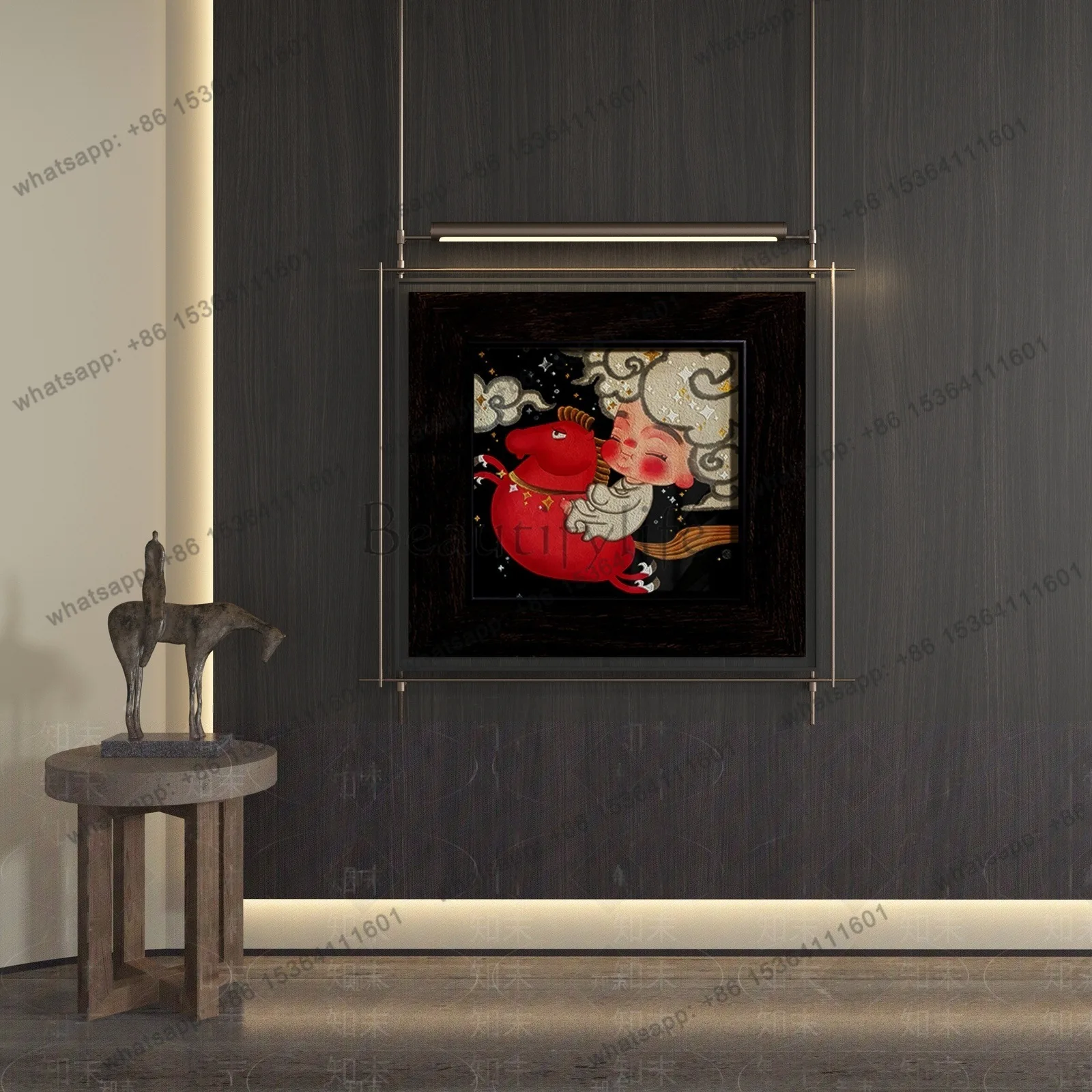 New Chinese style decorative living room lucky mural abstract art high sense hanging painting