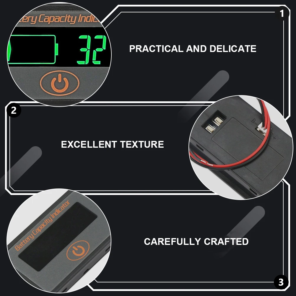 

Tester Digital Meter Capacity Measurement Power Indicator LCD Display Monitor 2-16 Cells Lithium 12V-60V