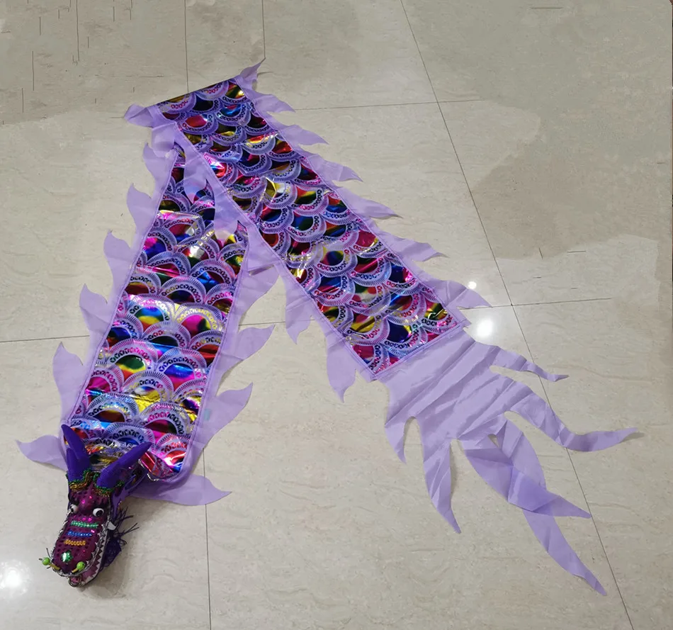 50 Styles Chinese Dragon Dance Ribbon Without LED For Children Festival Gifts School Performance Square Movement 54cm Width