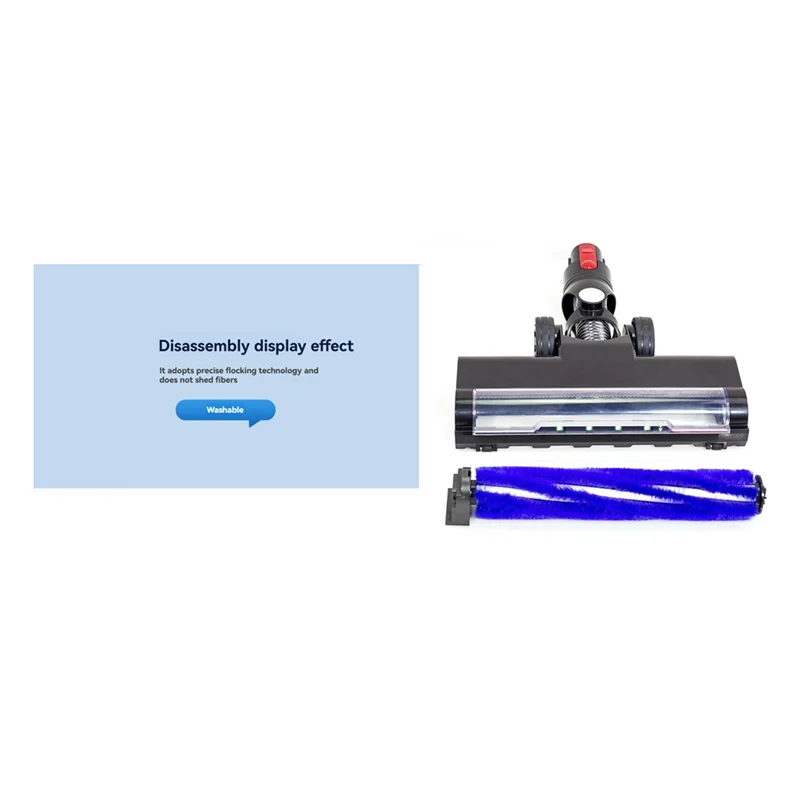 Durable-Electric Floor Brush Head For Dyson V7 V8 V10 V11 V15 Vacuum Cleaner Replacement Parts With LED Dust Lights