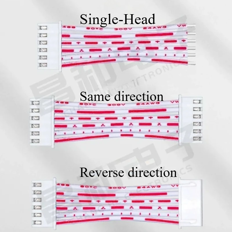 5Pcs XH2.54 2.54mm Female Plug Terminal Cable JST Wire Connector 2/3/4/5/6/7/8/9/10P/12 Pin Single/Double Head Red White Line