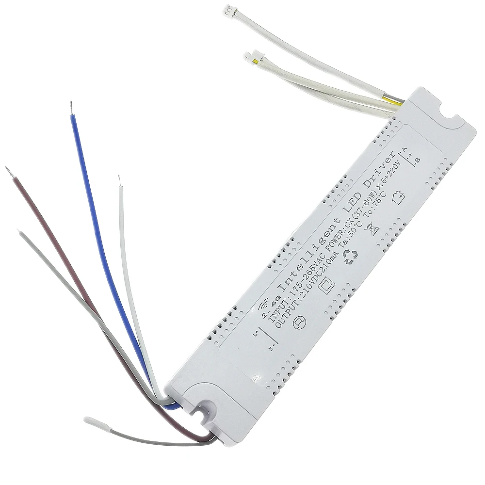 Driver de led inteligente 2.4g + extra 220v 25-40w 37-50w 37-60w x2 x4 x6 bluetooth remoto e controle de aplicativo transformador de potência de