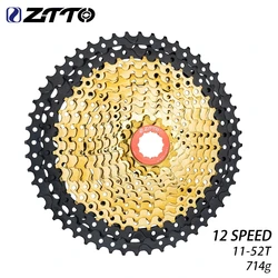 ZTTO MTB Bicycle 12 Speed 11-52T Gold Cassette 12v MTB Sprocket Parts 12S k7 Mountain Bike 12speed Freewheel For 11 Speed HG Hub