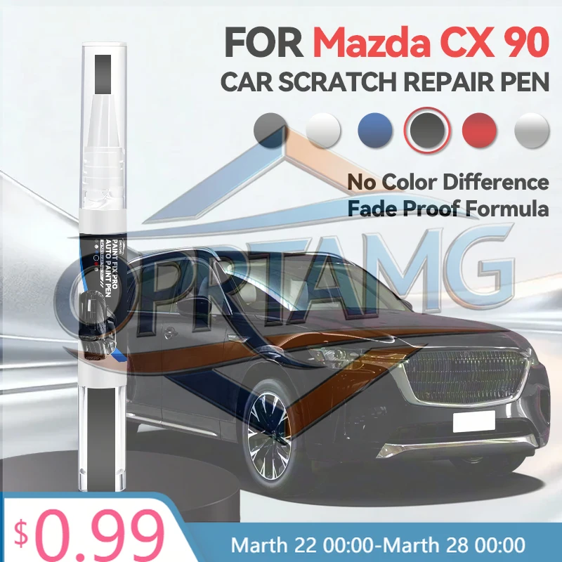 

Горячая новинка 2026: Набор для ремонта лакокрасочного покрытия Mazda CX-90 – карандаш для подкраски и удаления царапин, DIY автоаксессуары, синий 42M, белый 34