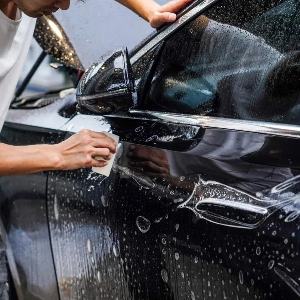8,5mil TPU PPF Auto-Folienverpackung Selbstheilende Kratzfeste Glänzende Transparente Schutzfolie Aufkleber Autolack-Schutzabdeckung – Detail 7