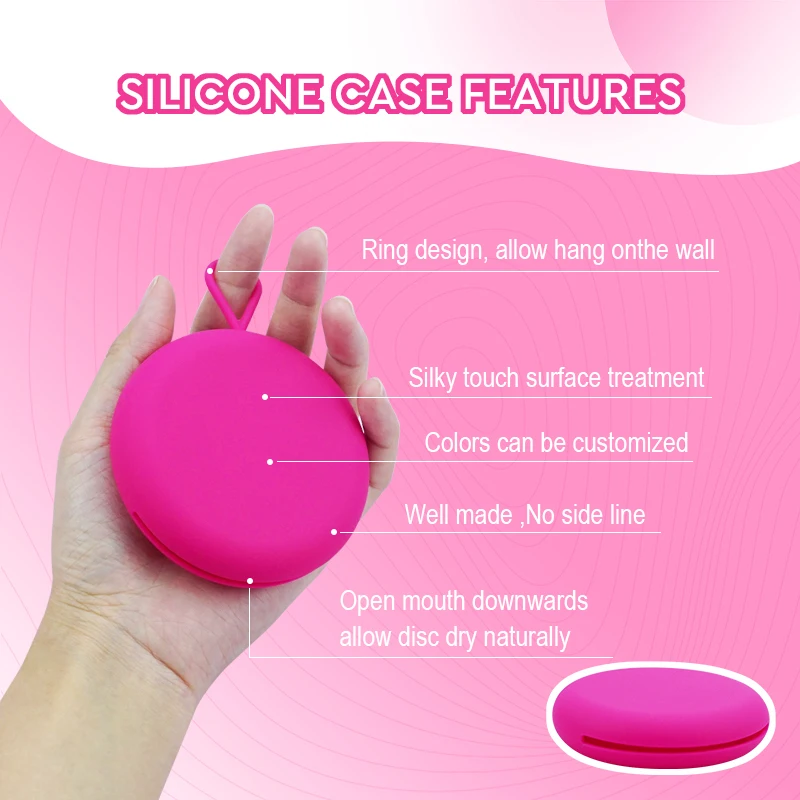 Portable Reusable Menstrual Disc Storage Case Silicone Period Cup Disco Menstrual Certificada Health Care Products