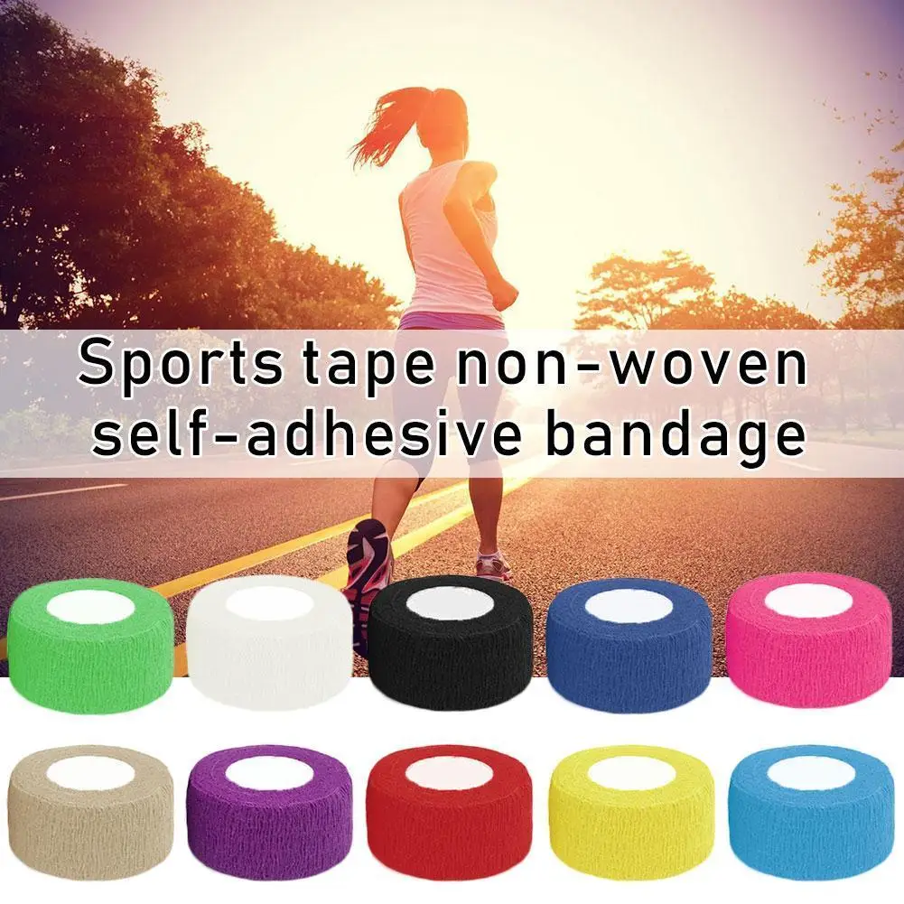 2.5cmX4.5m Self Adhesive Elastic Bandage First Aid Kit Non-woven Fabric Tape Protective Gear Knee Elbow Support Injury Pad