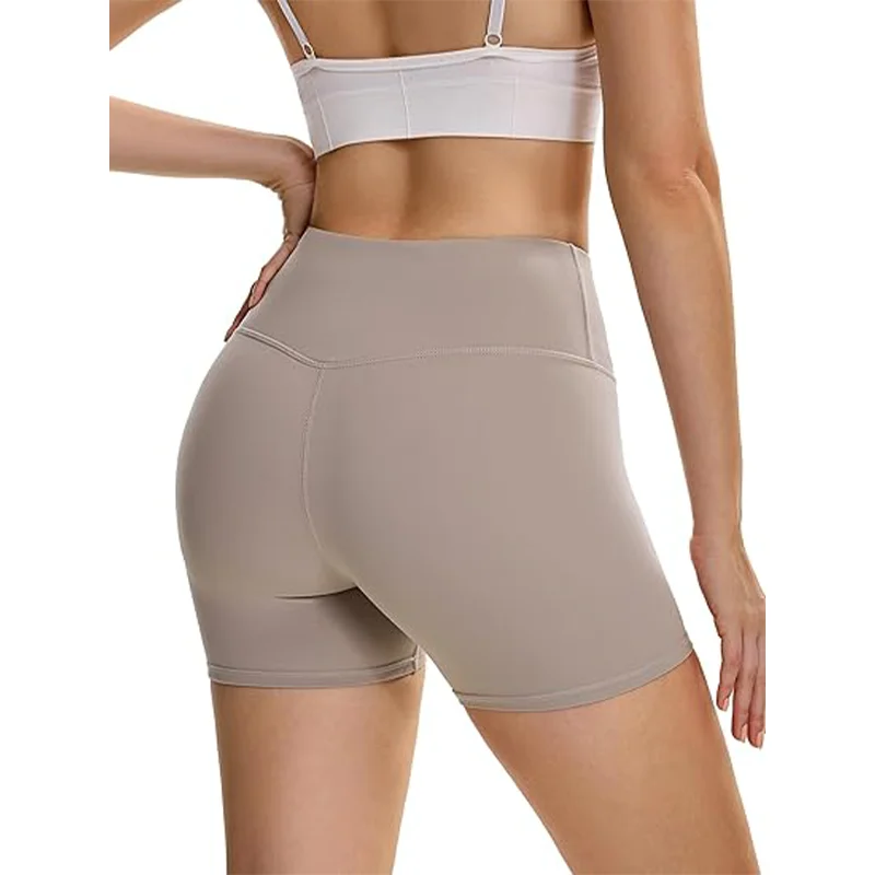 

Women's 5'' Biker Shorts Waisted Tummy Control Spandex Booty Workout Shorts Gym Booty Shorts for Yoga Running Gym
