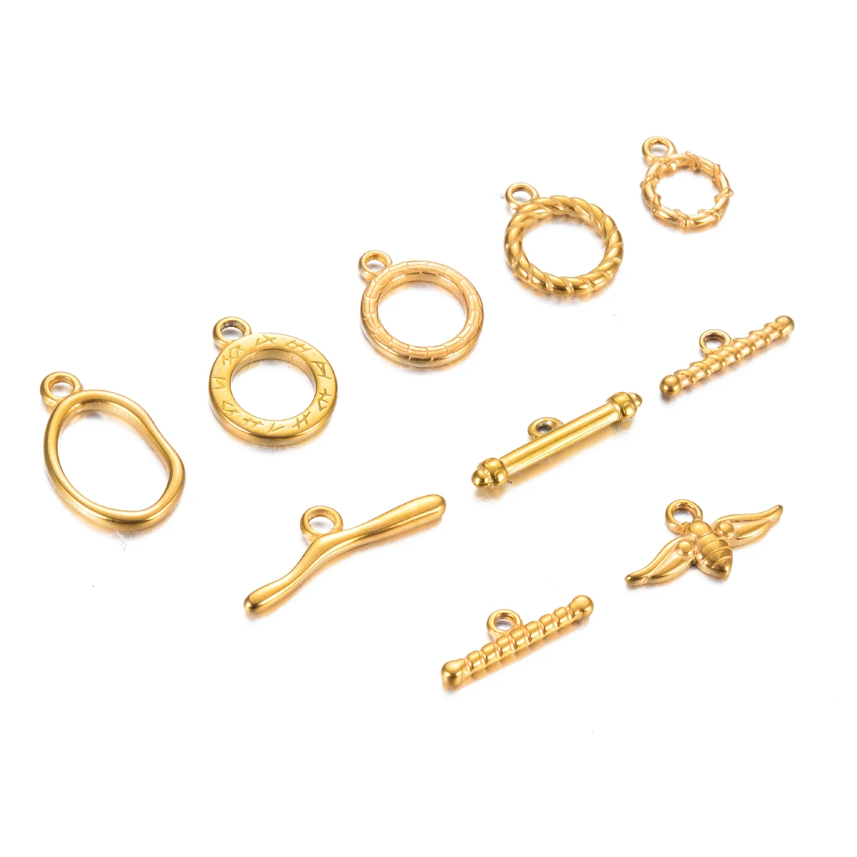 3 Sets OT Clasps Stainless Steel Connector for DIY Fashion Necklace Bracelet Handmade Jewelry Accessories Supplies