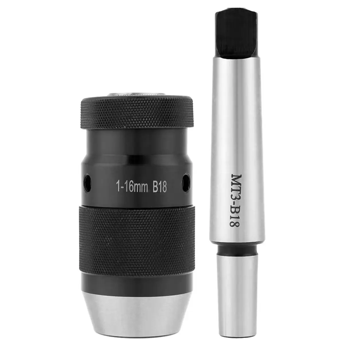 

[AA49] Бесключевой сверлильный патрон для токарного станка, диапазон 1-16 мм, сталь 45, самозажимной, с креплением MT3-B18