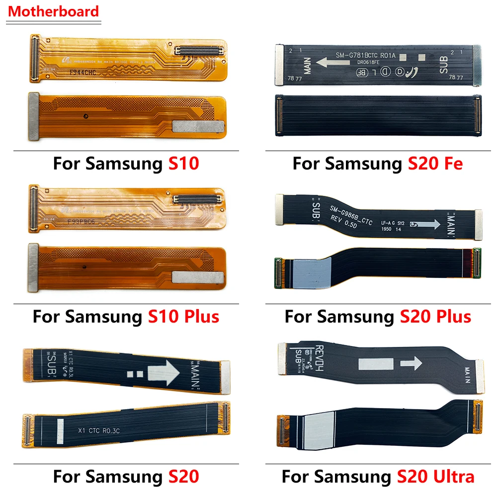 50Pcs，NEW Main Board Connector Board WI FI Flex Cable Parts For Samsung S10 / S10 Plus / S10 Lite / S20 / S20 Plus  / S20 Ultra