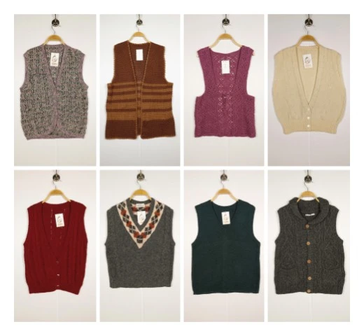 

Retro Japanese Sle Handmade Woolen Vest Soft Girl Versatile Autumn Winter Thiened No-Sve Sweater Commute Sle D085