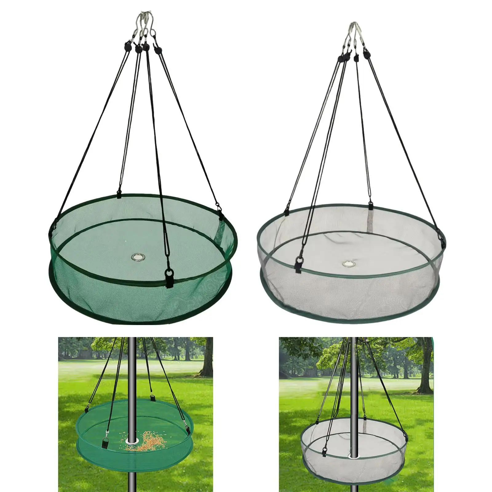 

Bird Seed Catcher Tray Decoration Essentials Hanging Hoop Hanging Bird Feeder for Backyard Birds Feeder Outdoor Yard Outside