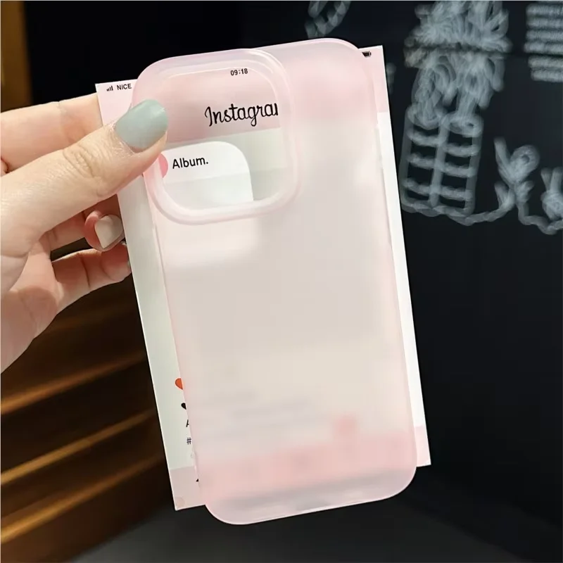 Matte Transparent Silicone Soft Case For iPhone 16 15 14 Plus 13 12 11 Pro X XR Max 7 8 Plus Clear Frosted Shockproof Cover