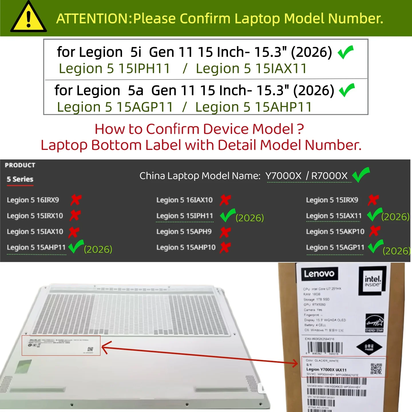 Matte Hard Shell for 2026 Lenovo Legion 5i 5a 15.3