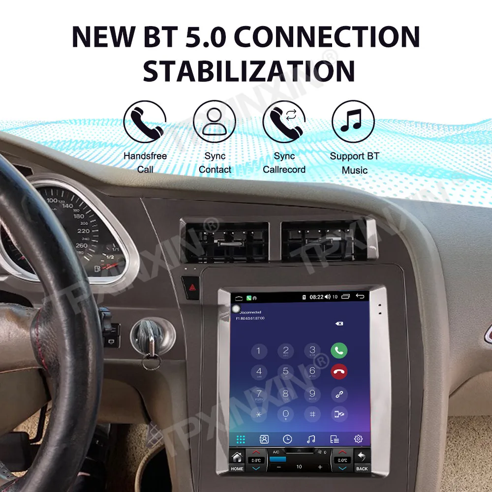 For Audi Q7 2006~2015 Android 14.0 Carplay Car Radio Stereo Automotive Multimedia Player Reciever GPS Navigation Head Unit