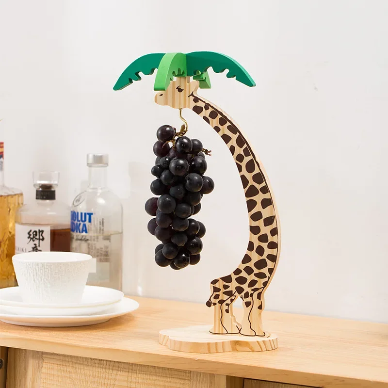 Cute Solid Wood Tabletop Storage Rack, Creative Living Room Banana Rack, Fruit Preservation Shelf, Kitchen Storage Hanging Rack