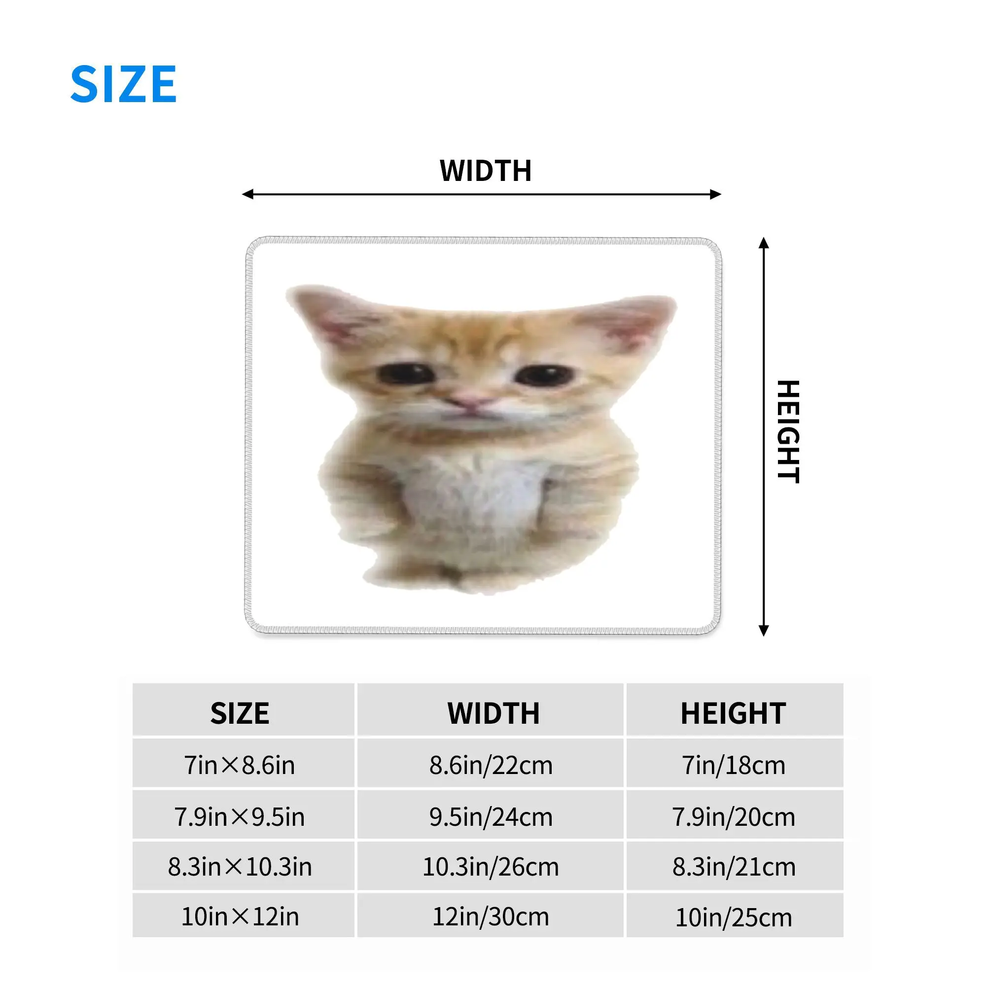 El Gato Alas Mouse Meme Kucing Berdiri Alas Mouse Keyboard Komputer Alas Meja Laptop PC Gaming Alas Meja Aksesori Kantor