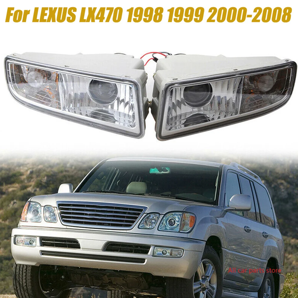 Headlamp Running Signal Fog Lights Assembly Front Bumper For Lexus LX470 1998-2008 Left Right Fog Light Set Kit