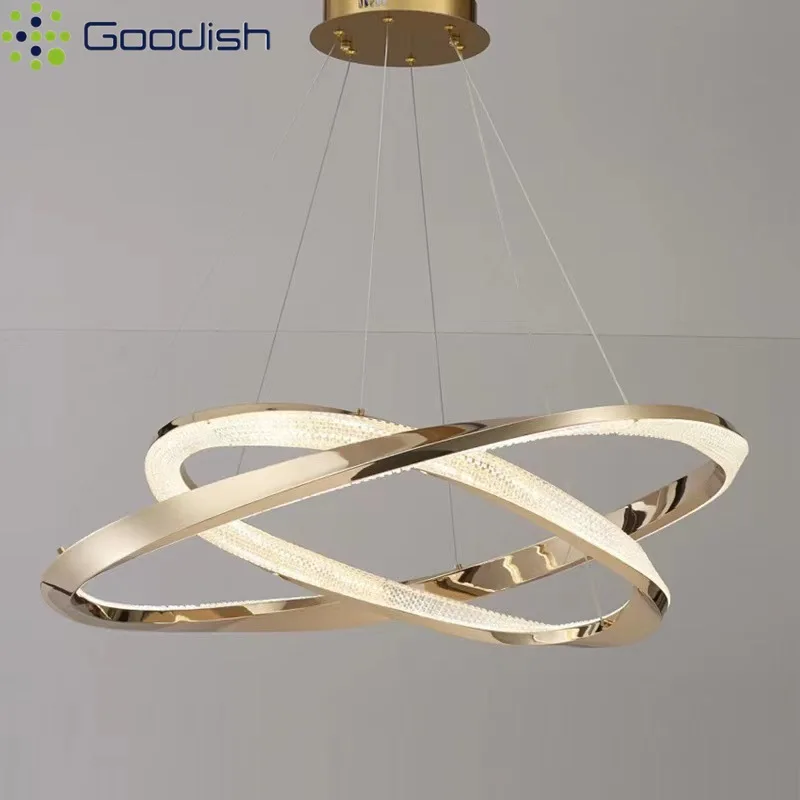 Lampadari moderni e minimalisti a LED Lampade a sospensione di lusso Lustro per soggiorno Sala da pranzo Hotel Hall Lampade a sospensione Decorazione della casa