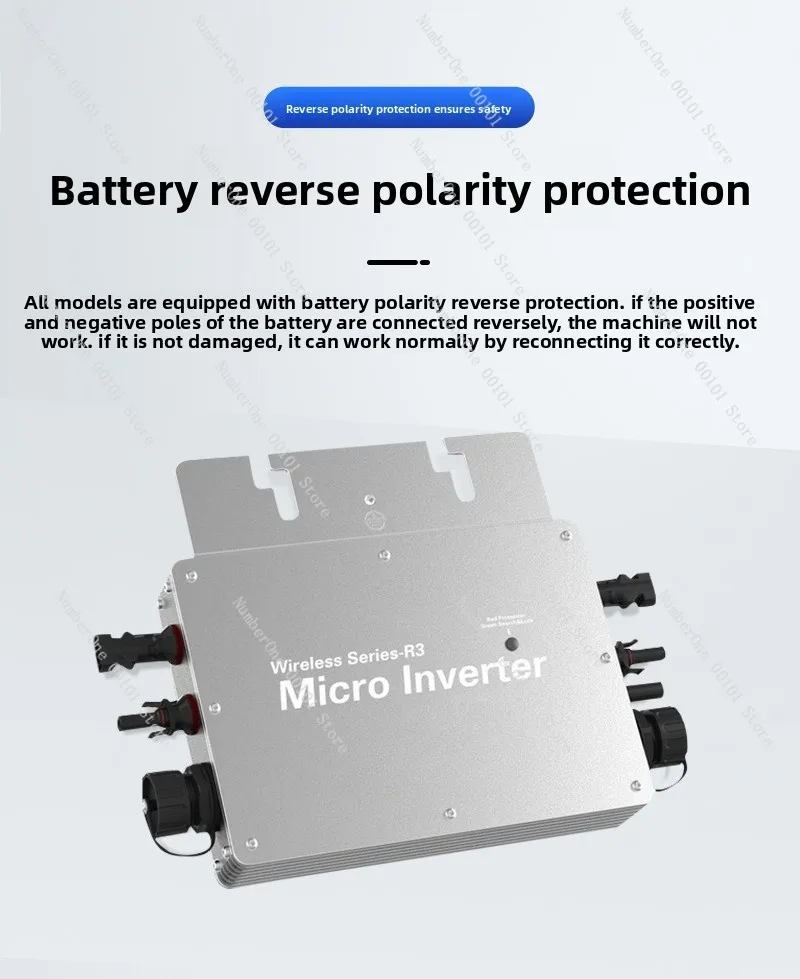 WVC solar 600-800W grid-connected intelligent micro inverter power generation photovoltaic distribution and grid cable - view 3