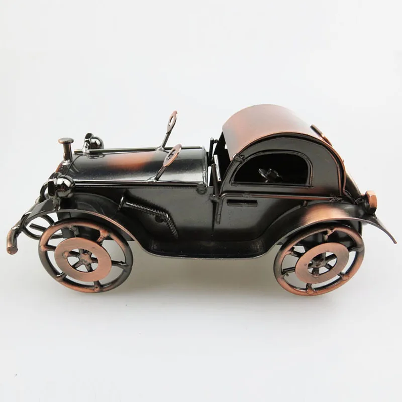Retro vintage Iron Classic car model craft Office home creative decoration ornament Miniature Desktop Art Ornaments Crafts