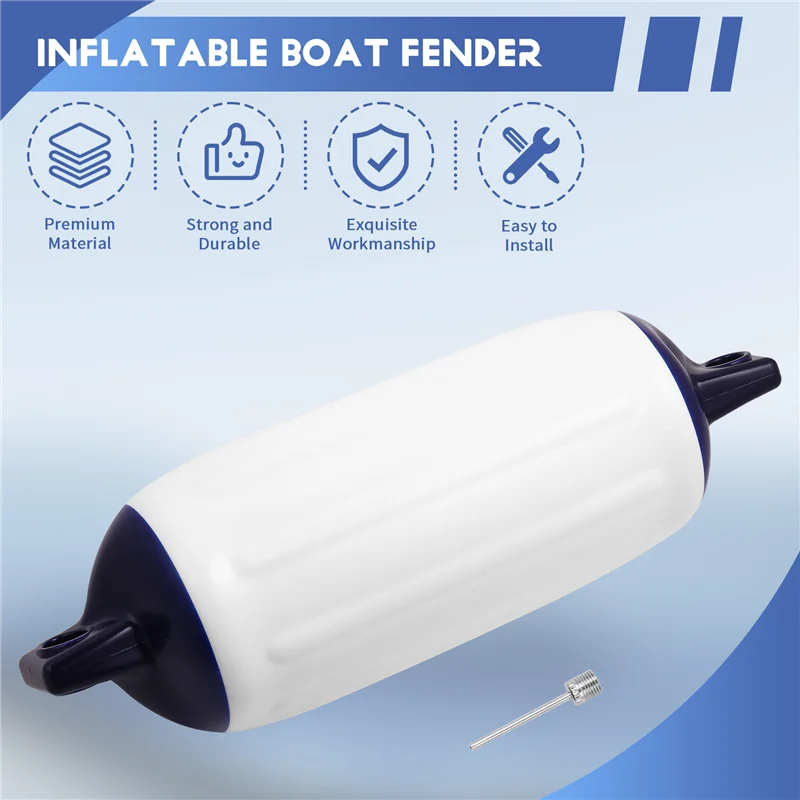 

AW-Надувное крыло для лодки, якорь для лодки из ПВХ, бампер для морской лодки, крыло для лодки, парусника, кади и т. д. (5,5X20 дюймов)