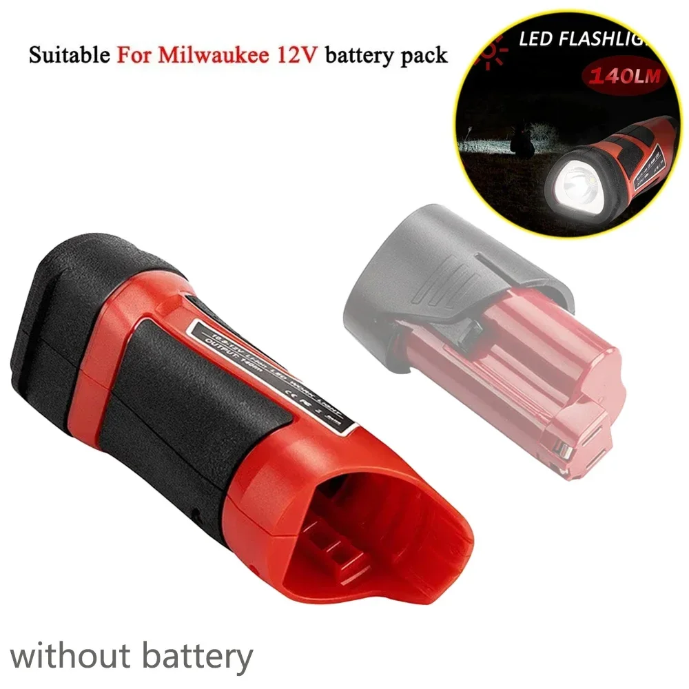 3W Flashlight Handheld LED , suitable for Milwaukee 10.8V lithium battery 48-11-2401 M12B2 M12B4 M12B6 C12B