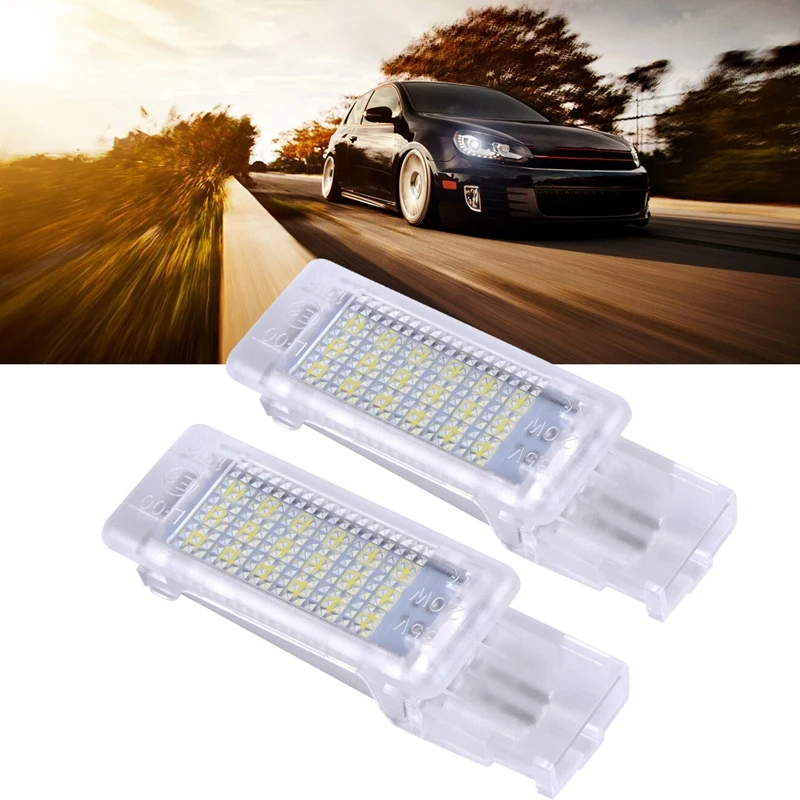 2Pcs Car LED Footwell Light Trunk Lamp For Golf Plus Jetta Passat CC EOS Scirocco Tourage Sharan Caddy