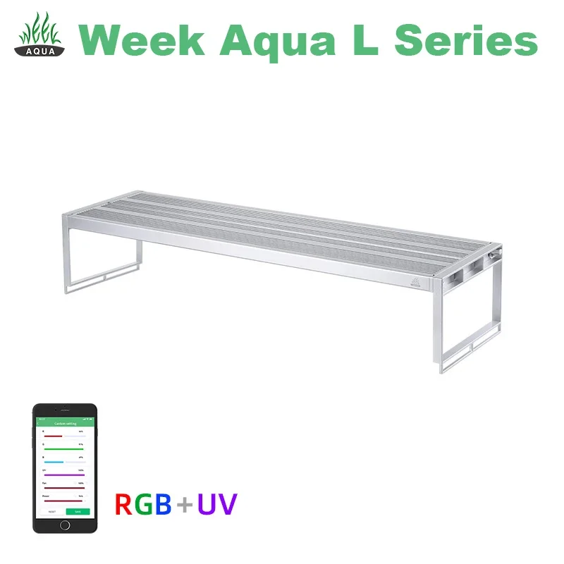 

WEEK AQUA L Series APP Control Dimmer & Timer RRB+UVA Aquarium Lighting Planted Led Light