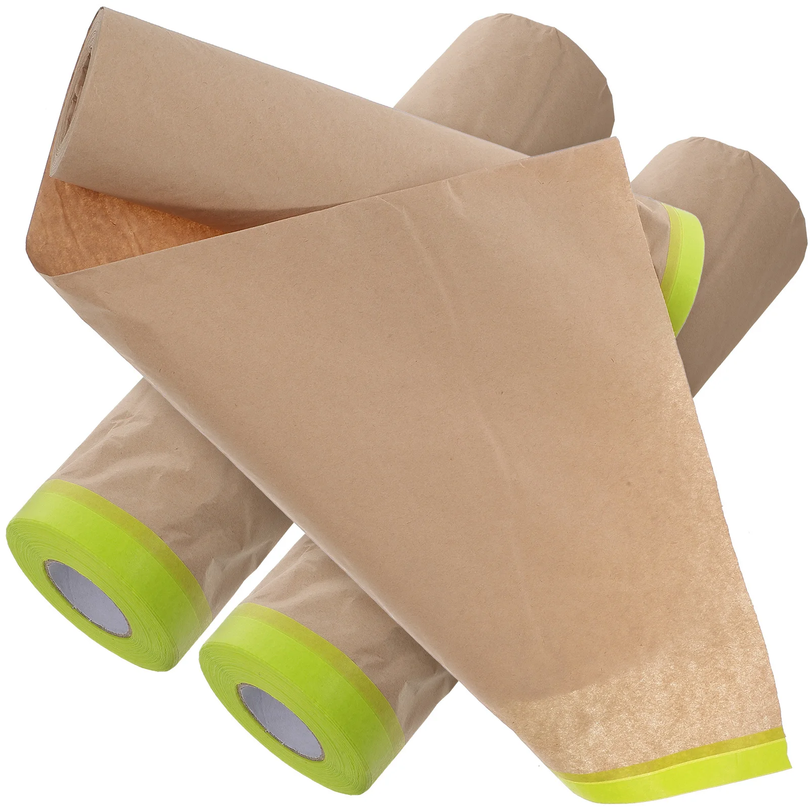 

3 Rolls Masking Film Tear Resistant Paper Cover for Household Furniture Automotive Painting Masking Paper Paint Film Shield