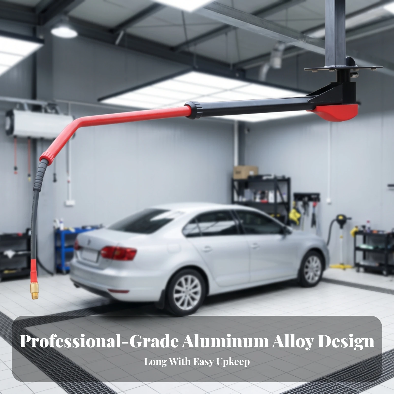 High-Pressure Swivel Arm 360-Degree Rotating Car Wash Arm with Hose Hardware for Detailing Bays, Garage