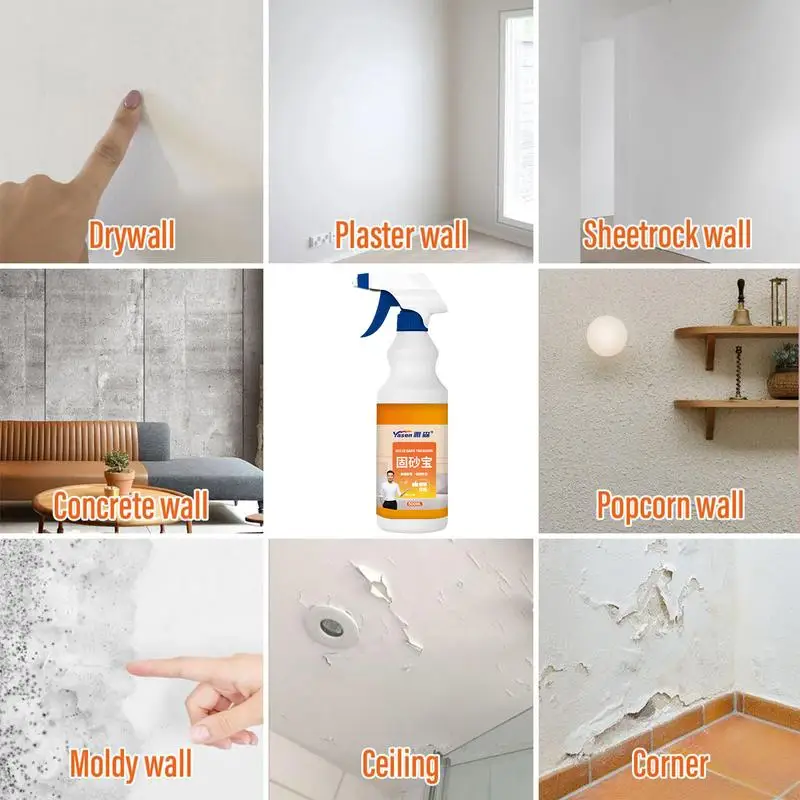 500ml Sand Fixing Agent Wall Protection Spray Pavement Wall Crack Repair Glue Waterproof Wall Peeling Graffiti Gap Repair Tool