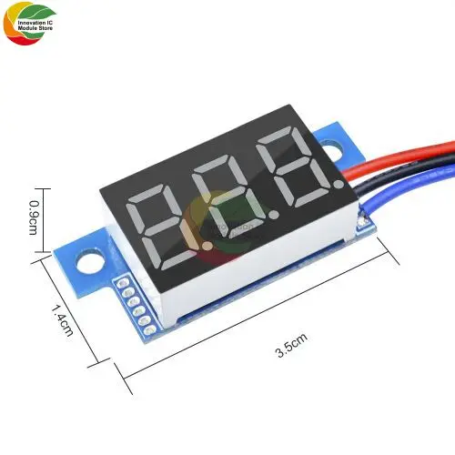 0.36 inch DC 4.7-32V 2 Wires Mini Digit Display Voltmeter Mini LED Digital Panel Volt Voltage Meter Instrument Car 12V 24V