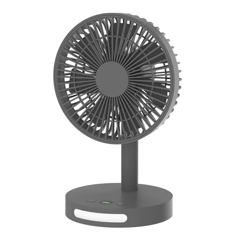 Summer New Desktop Small Fan Usb Home Smart Digital Display Office Mini Desktop Night Light Electric Fan