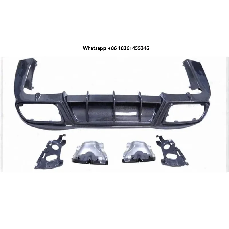 

Carbon Fiber2019-2024 Rear Bumper Lip Exhaust Port Spoiler Kit