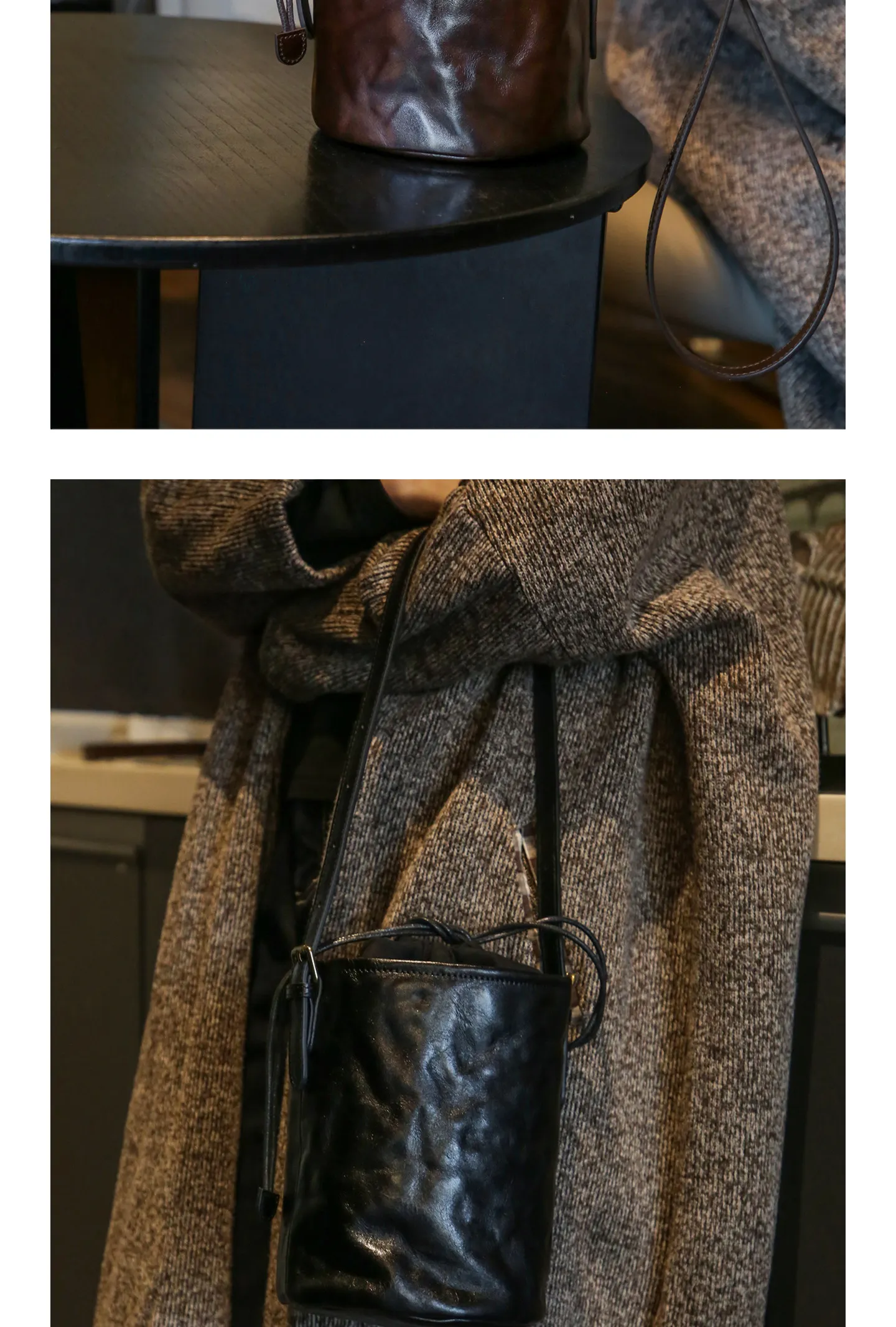 Vintage handgefertigte hochwertige Echtleder-Umhängetasche für Damen, Outdoor-Reise-Luxus-Umhängetasche aus echtem Rindsleder für Frauen. – Detail 10