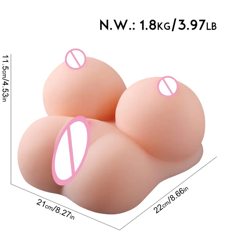 Masturbator 3 in 1 for Men Adult Supplies Erotic Sex Shop Realistic Vagina Anal Pussy 18 Sexy Large Breast Toys Dolls Silicone