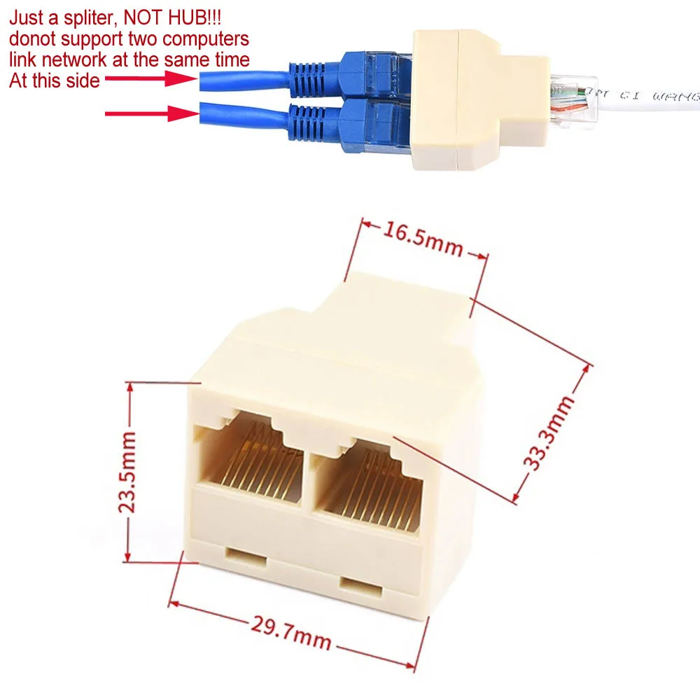 Gold Plated Telephony RJ11 RJ12 RJ9 RJ45 6P4C 6P6C 8P8C Female to Female Gender Changer