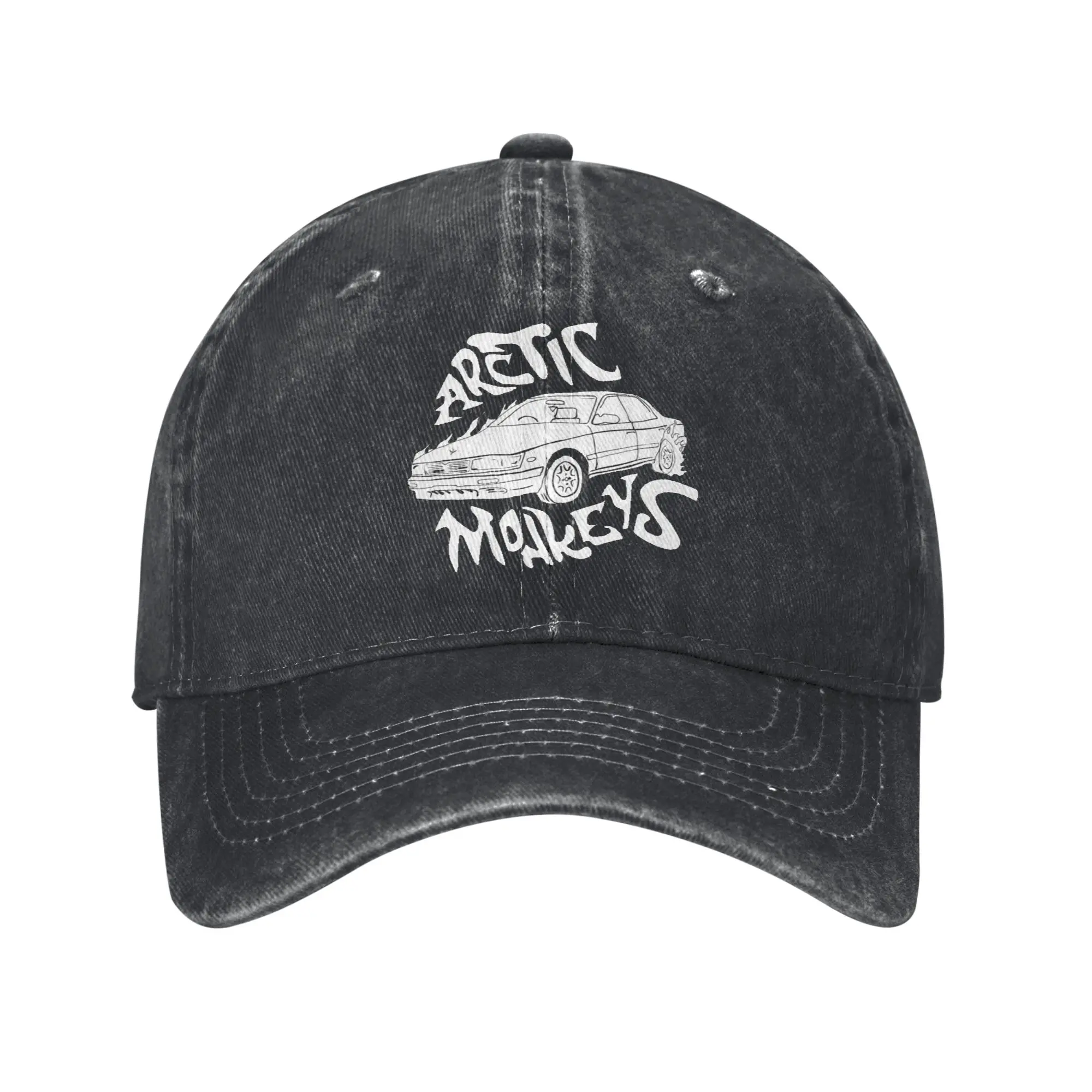 Punk Rock Arctic Monkeys Printing Retro Denim Washed Baseball Caps Men  Cowboy Dad Hats Hip Hop Peaked Cap
