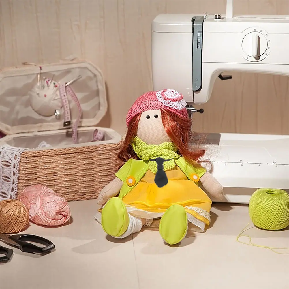 2Pcs Miniature Necktie for 20Cm Cotton Cute Formal Accessory Versatile Wardrobe Addition for Pretend Play Or Room Decor