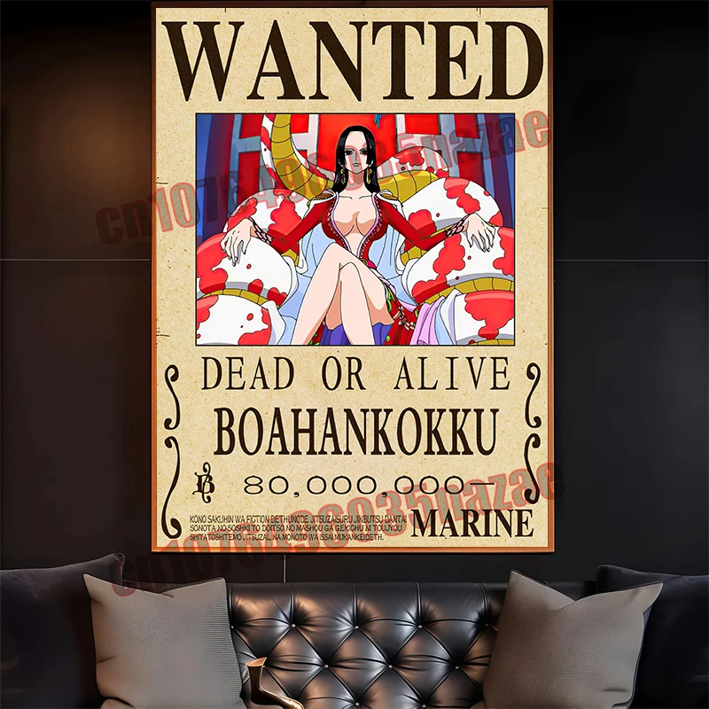 

Anime One Piece Straw Hat Pirate Rewards Poster Cafe Bar Room Wall Art Deco Sail Print Canvas Painting Children's Gifts