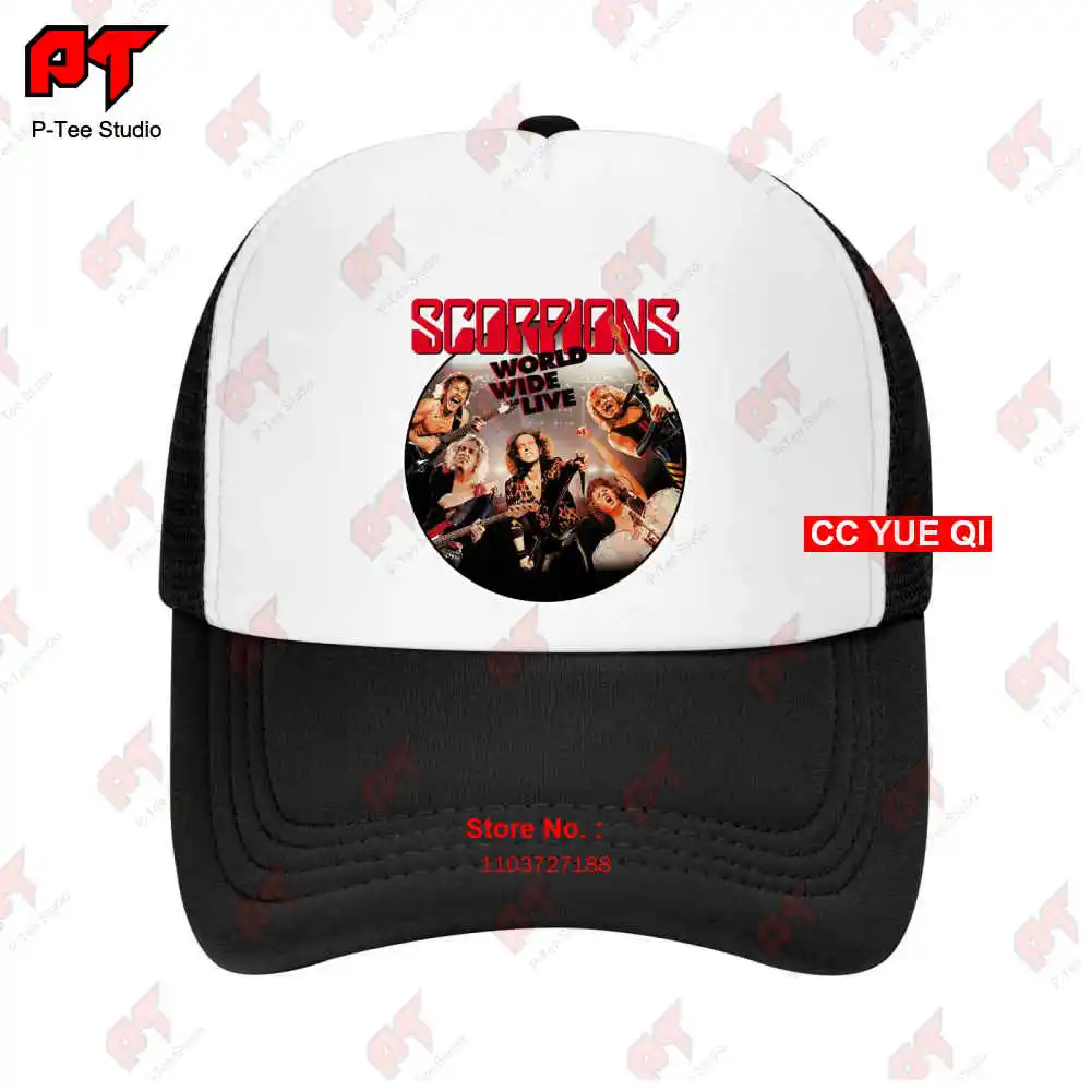 Scorpions World Wide Live Black Band Concert Baseball Caps Truck Cap 0HLU